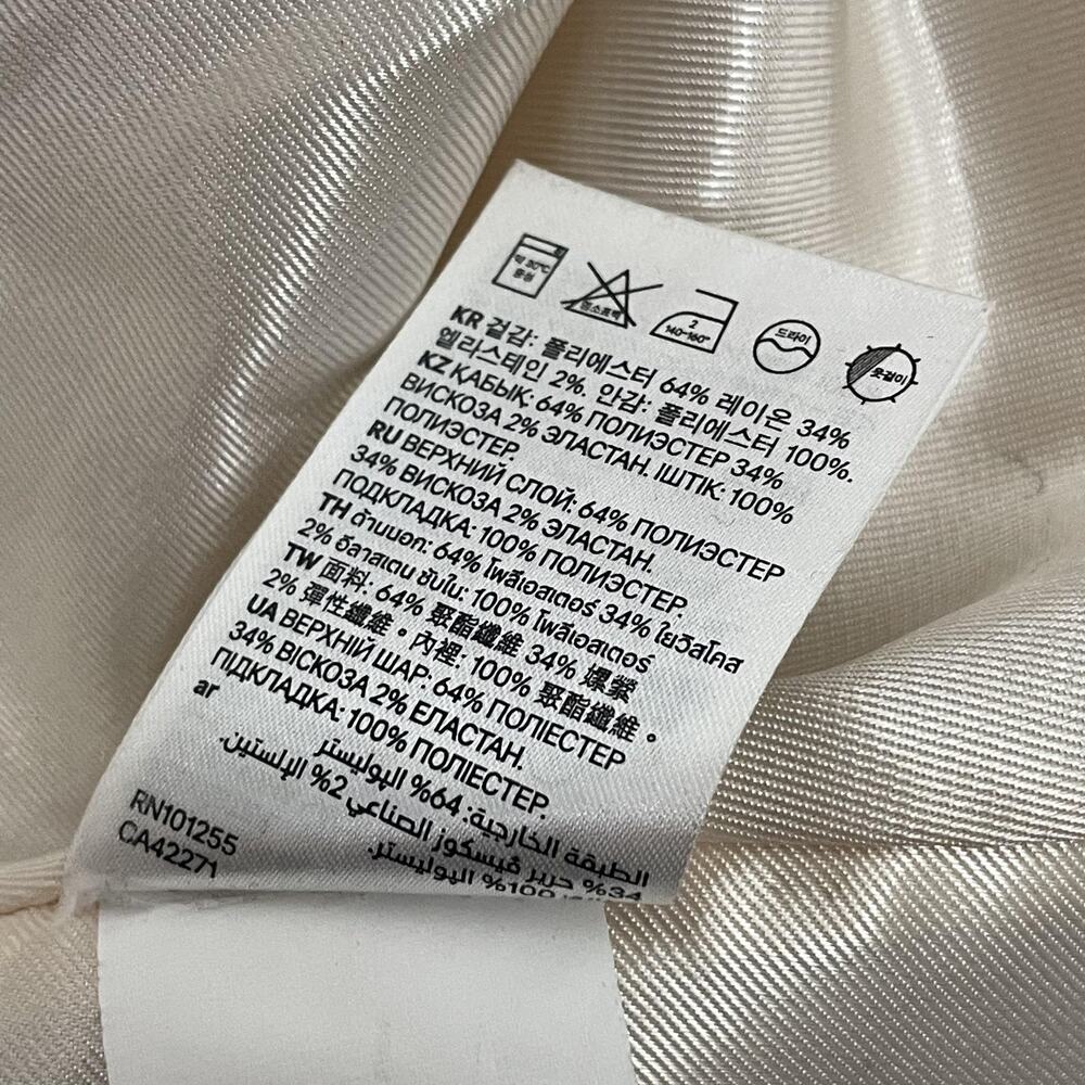 See By Chloé Blazer Womens Medium Beige Check Tweed Lined Double Breasted Jacket - Picture 12 of 14